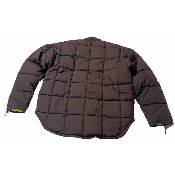 Zara Long Puffer Coat Jacket Black Green Quilted Medium Snow Cold Winter - Picture 2 of 12